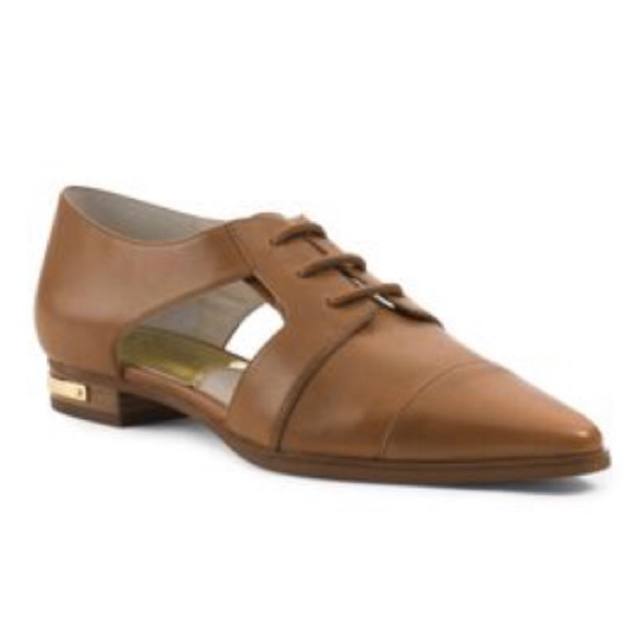 MICHAEL Michael Kors Shoes - Michael KORS Graham Cutout Leather Oxford flats